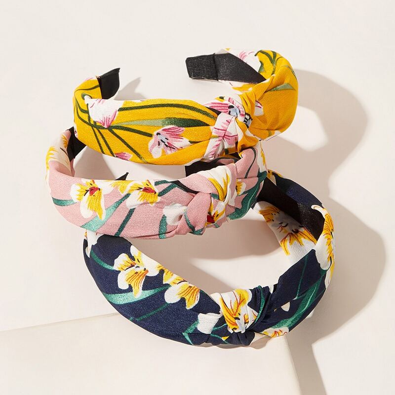 

3pcs Ditsy Floral Print Headband, Multicolor