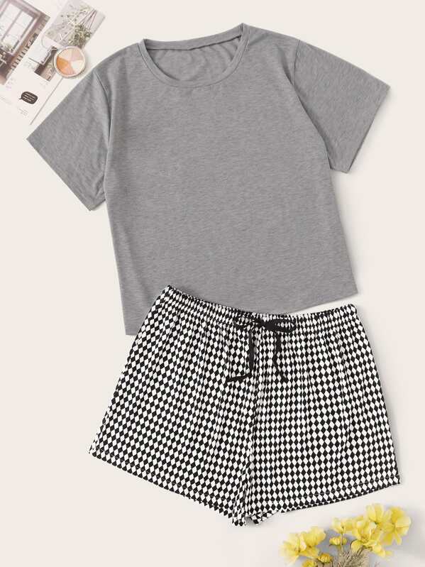 

Plus Argyle PJ Set, Multicolor