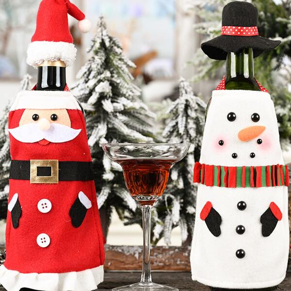 

1pc Christmas Wine Bottle Cover, Multicolor