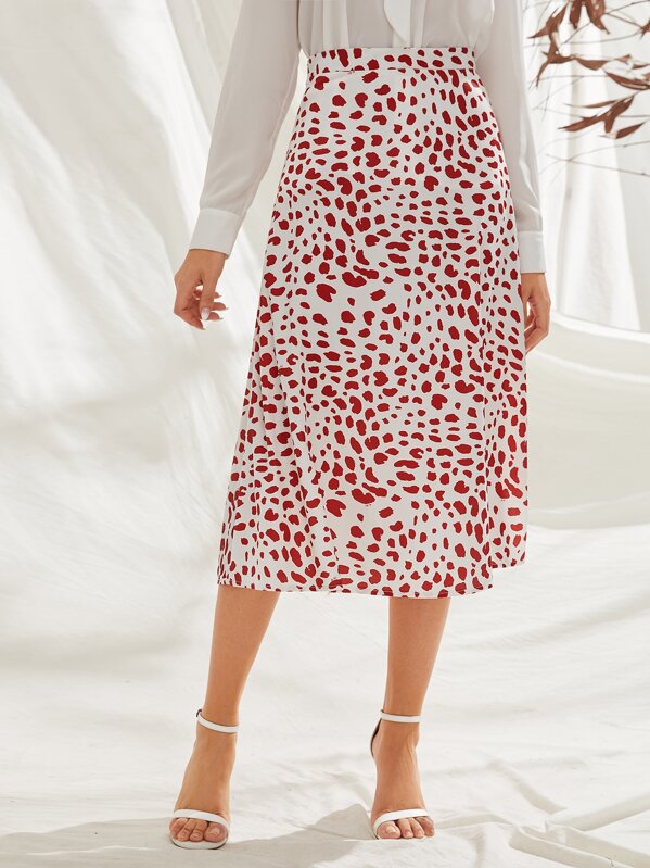 

All Over Print A-line Skirt, Multicolor, Nathane