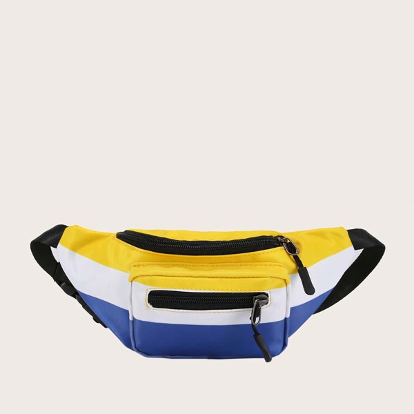 

Kids Color Block Pocket Front Fanny Pack, Multicolor
