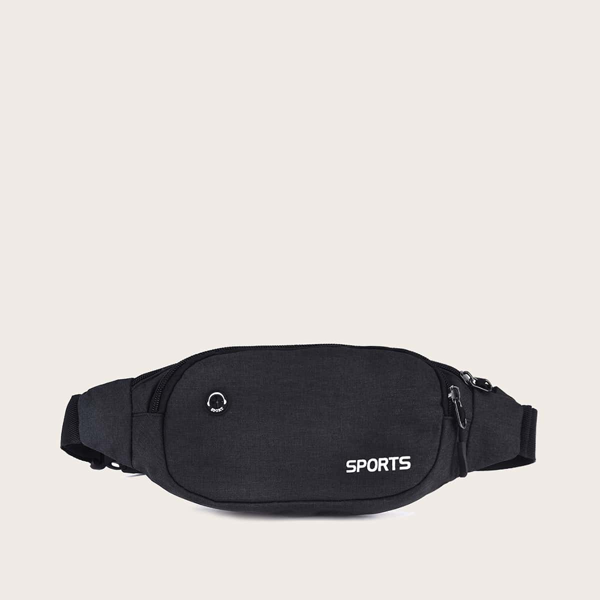 

Guys Letter Graphic Fanny Pack, Black