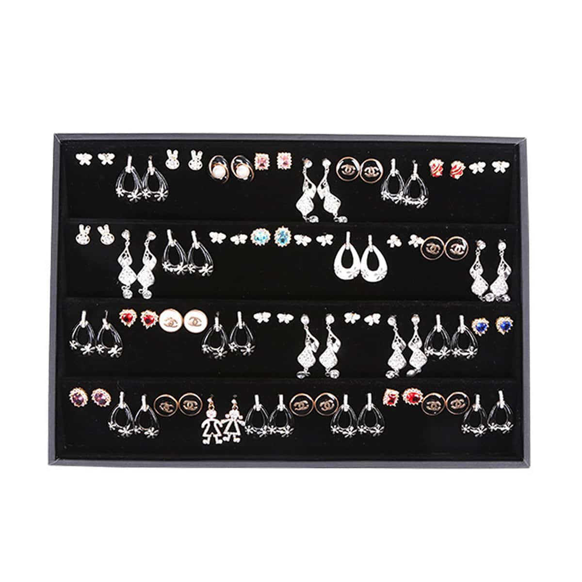 

Earrings Display Storage Box, Black