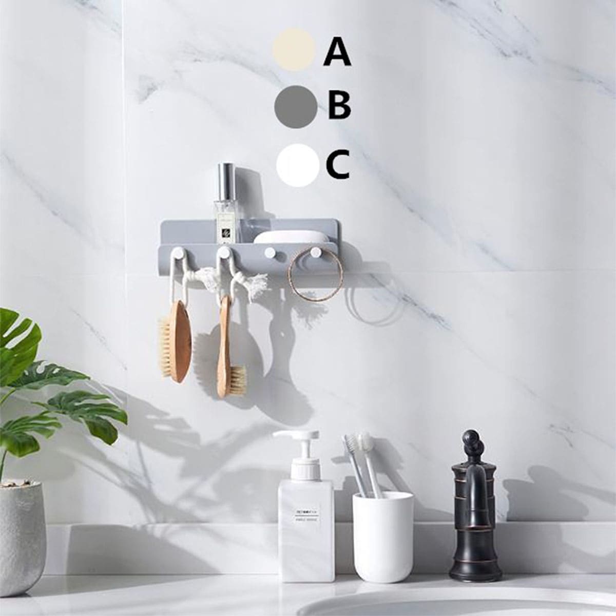 

1pc 4 Hook Wall Rack