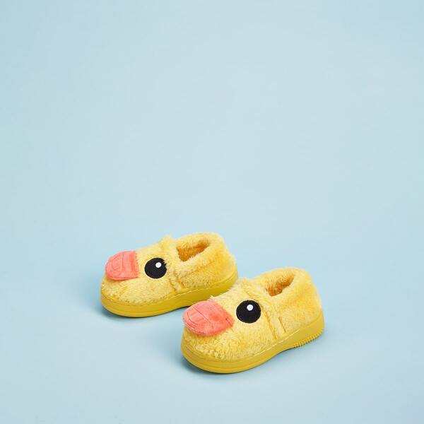 

Toddler Girls Duck Design Fluffy Slippers, Yellow