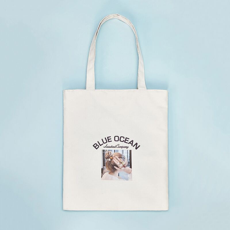 

Letter & Figure Graphic Book Bag, White