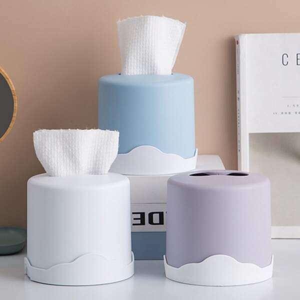 

1pc Desktop Tissue Box, Multicolor