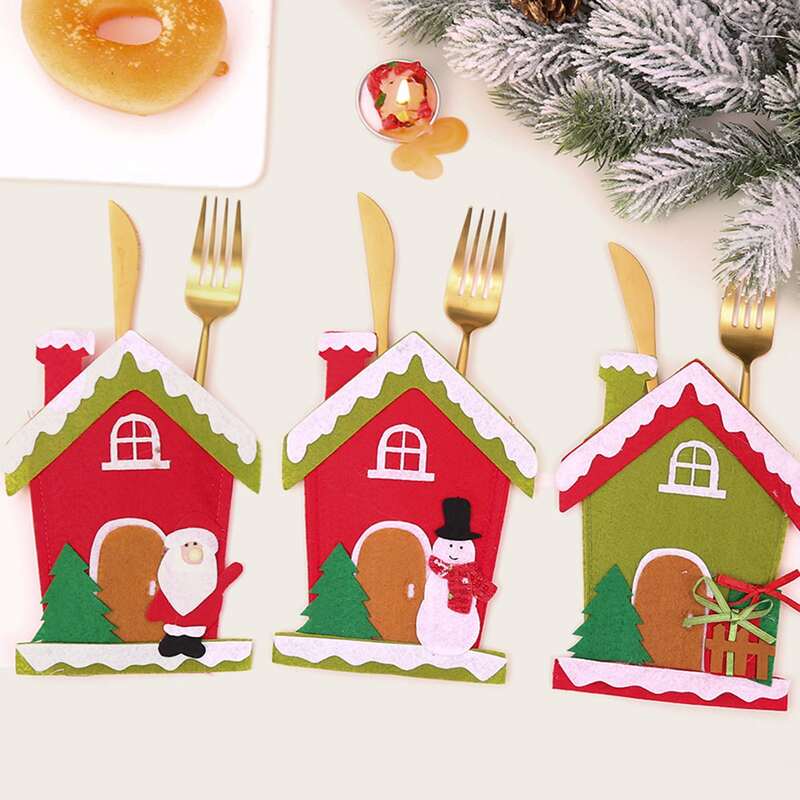 

1pc House Shpaed Cutlery Cover, Multicolor