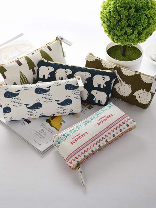 

1pc Animal Print Pencil Case