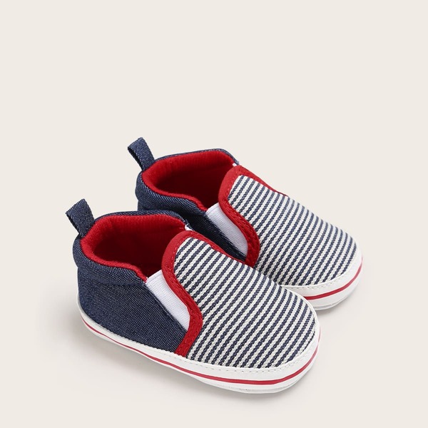 

Baby Boy Striped Slip On Sneakers, Multicolor