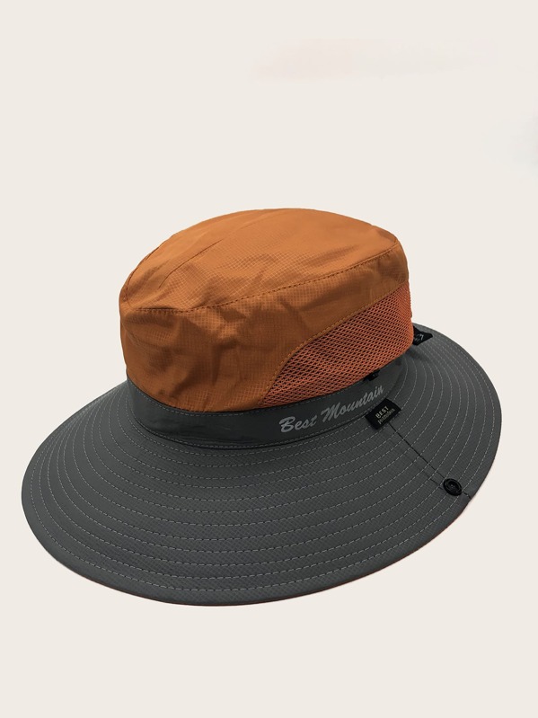 

Men Letter Pattern Bucket Hat, Multicolor