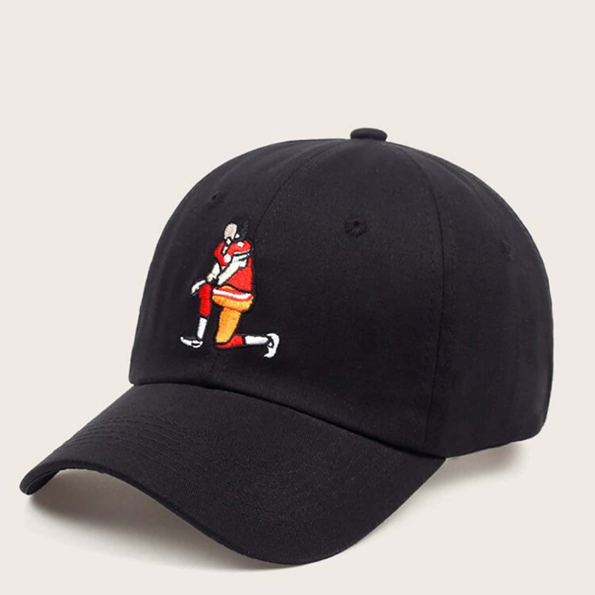 

Guys Athlete Embroidery Baseball Cap, Black