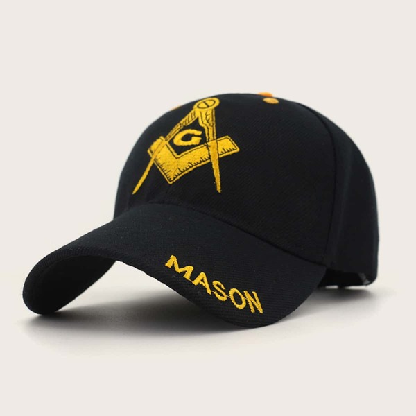 

Men Letter Embroidery Baseball Cap, Black