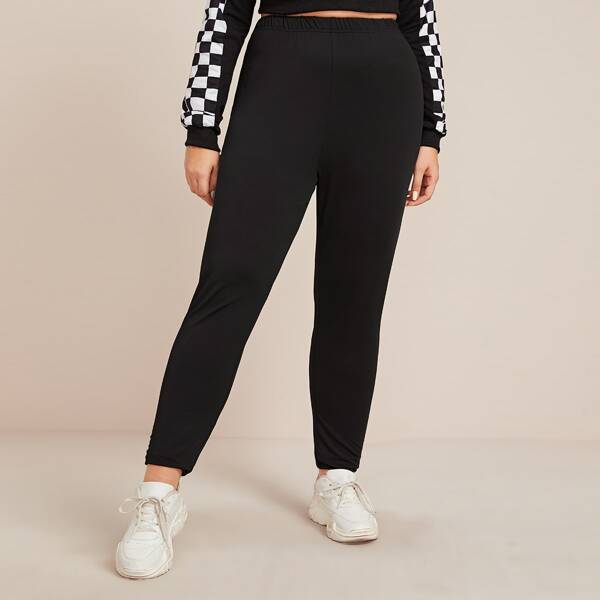 

Plus Cut Out Side Leggings, Black