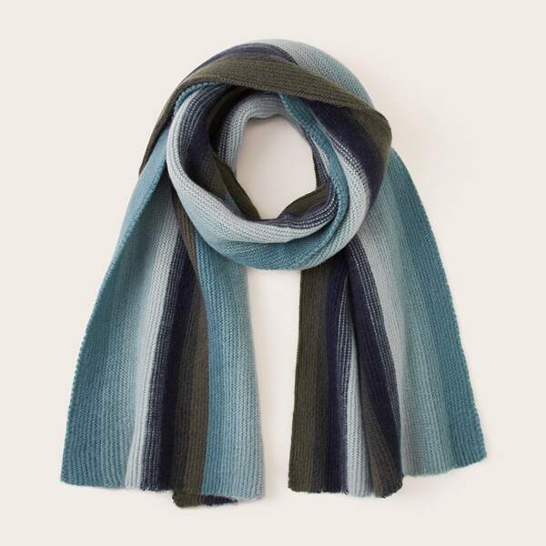 

Men Color Block Knit Scarf, Multicolor