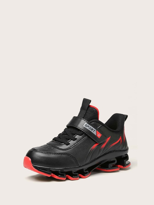 

Boys Velcro Strap Wide Fit Sneakers, Black