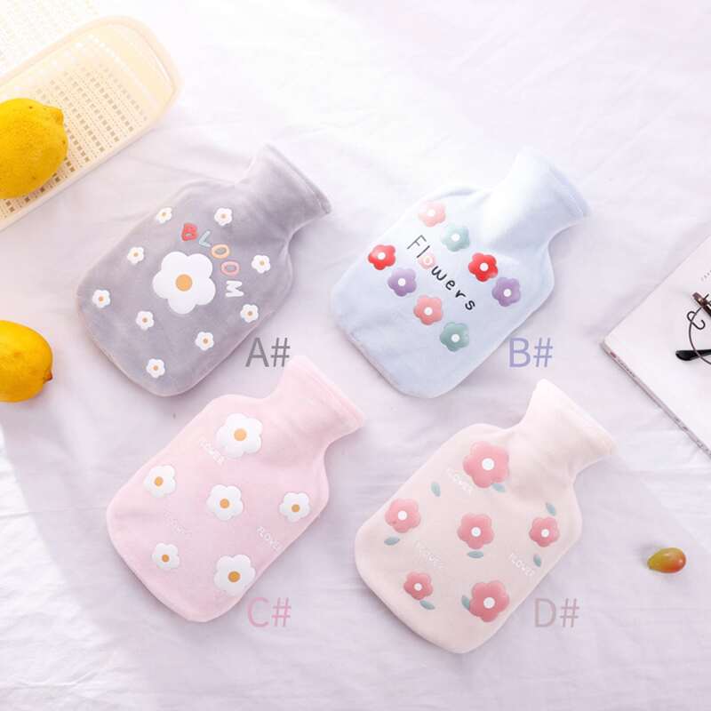 

1pc 350ml Floral Fuzzy Hot Water Bag