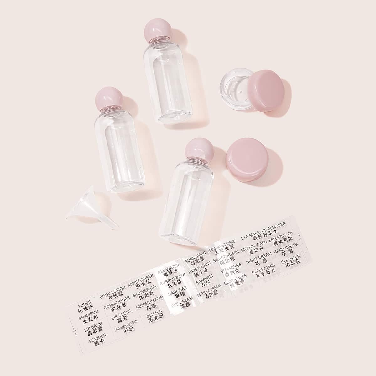 

7pcs Travel Spray Bottle, Multicolor