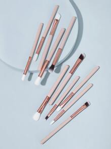 12pcs Duo-fiber Makeup Brush Set