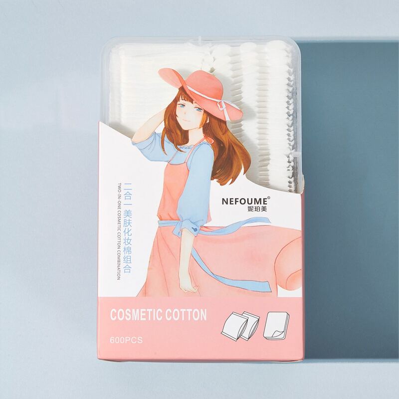

2 in 1 Makeup Cotton Pad, White