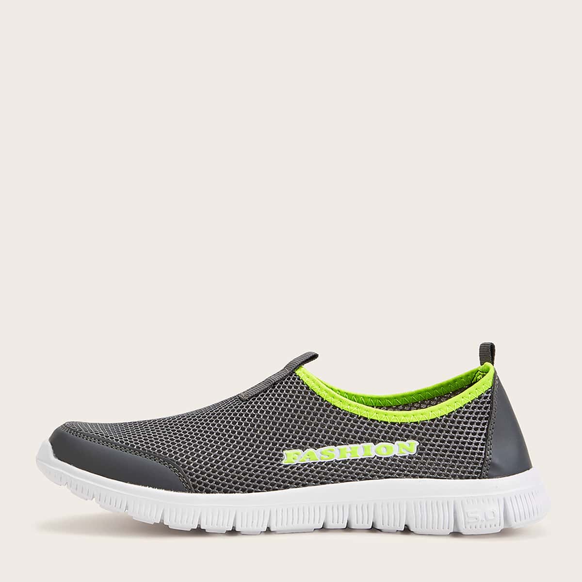 

Guys Slip On Wide Fit Mesh Sneakers, Grey