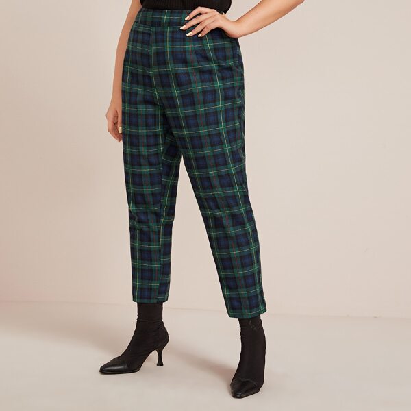

Plus Tartan Carrot Pants, Multicolor