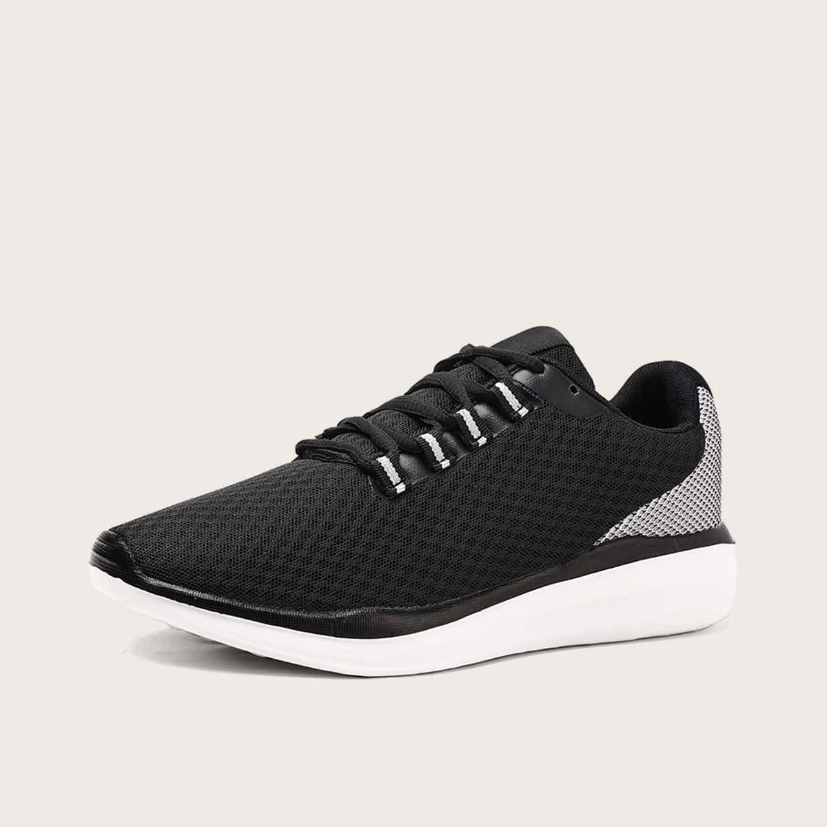 

Guys Lace-up Front Wide Fit Sneakers, Black