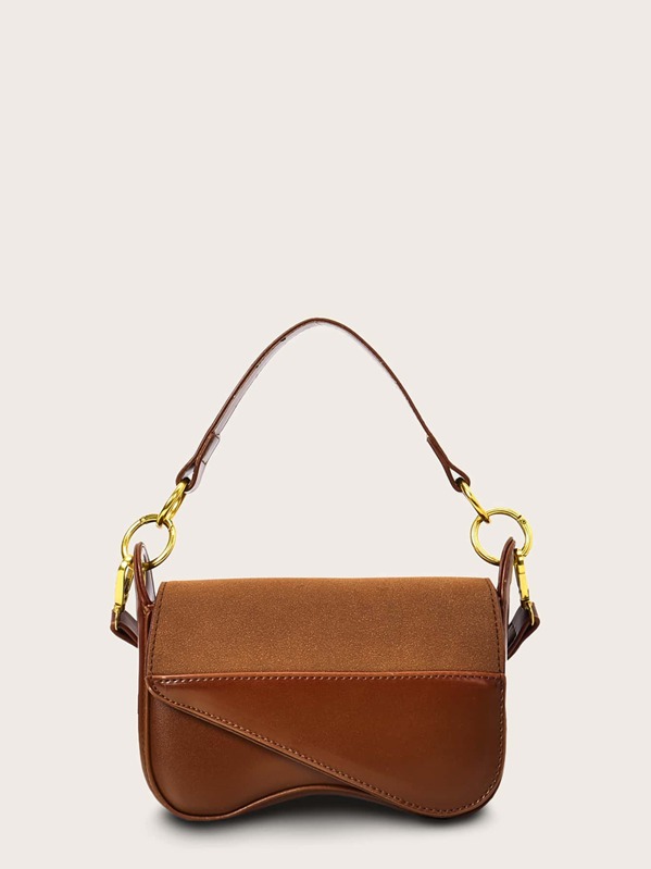

Stitch Detail Structured Tote Bag, Brown