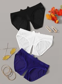 3 件装开裆内裤套装内衣 - 彩色 - 查看 1