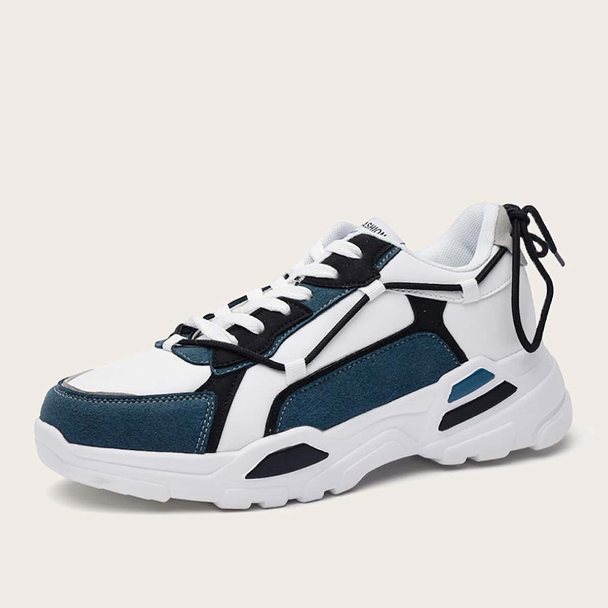 

Guys Lace-up Front Wide Fit Chunky Sneakers, Multicolor