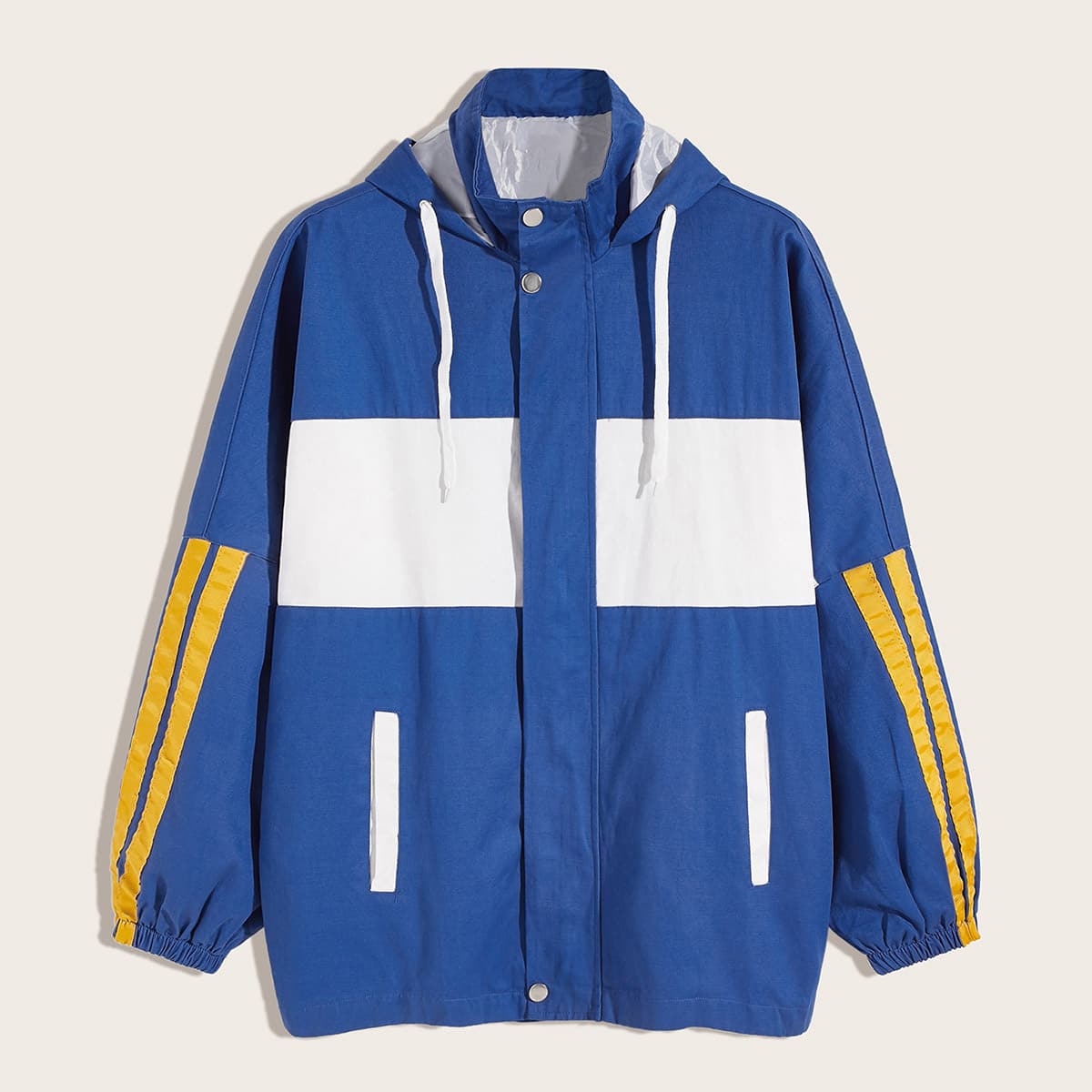 

Guys Cut And Sew Hooded Jacket, Blue