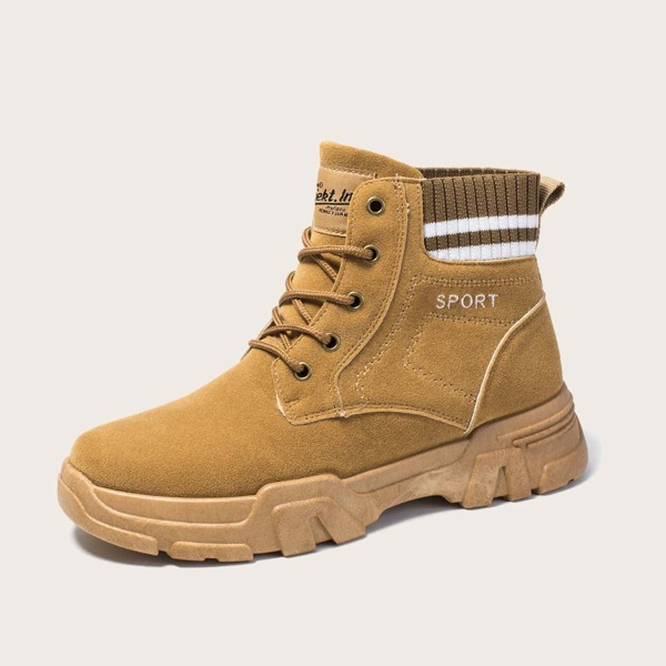 

Men Lace-up Front Hiking Boots, Brown