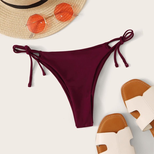 

Tie Side Bikini Panty, Burgundy