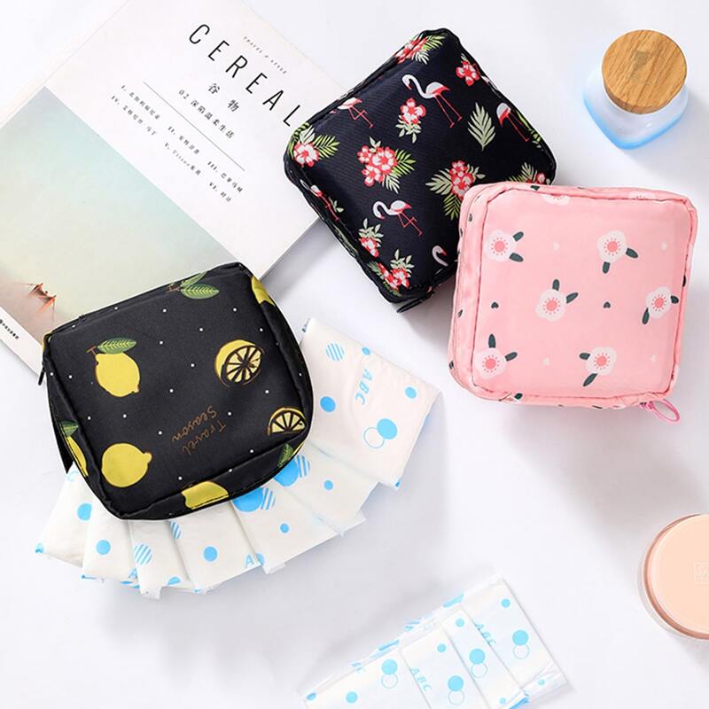 

1pc Flower Print Storage Bag, Multicolor