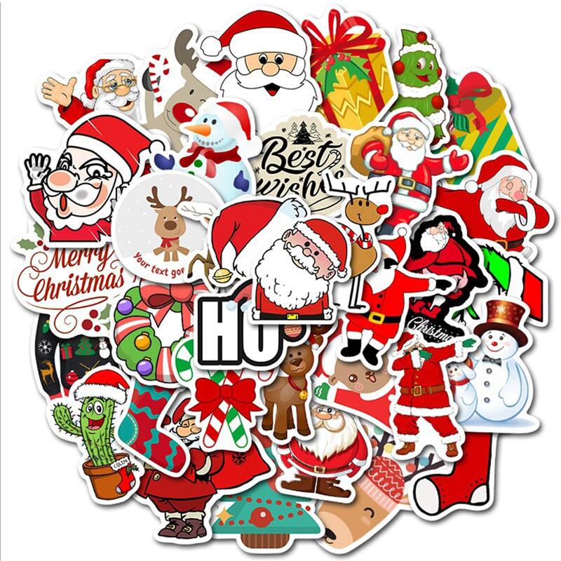 

50pcs Christmas Print Sticker