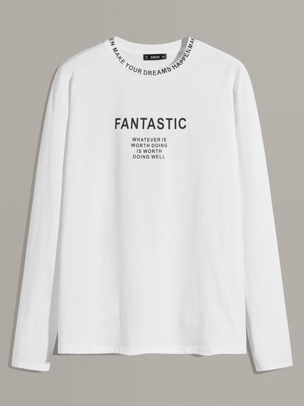 

Men Slogan Graphic Tee, White