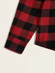 GENTILAND Men Buffalo Plaid Shirt - Red - View 4