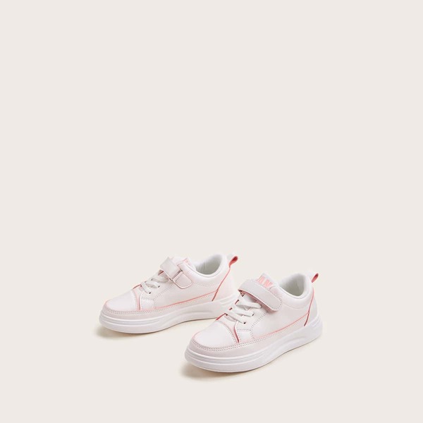 

Toddler Girls Letter Graphic Velcro Strap Sneakers, White
