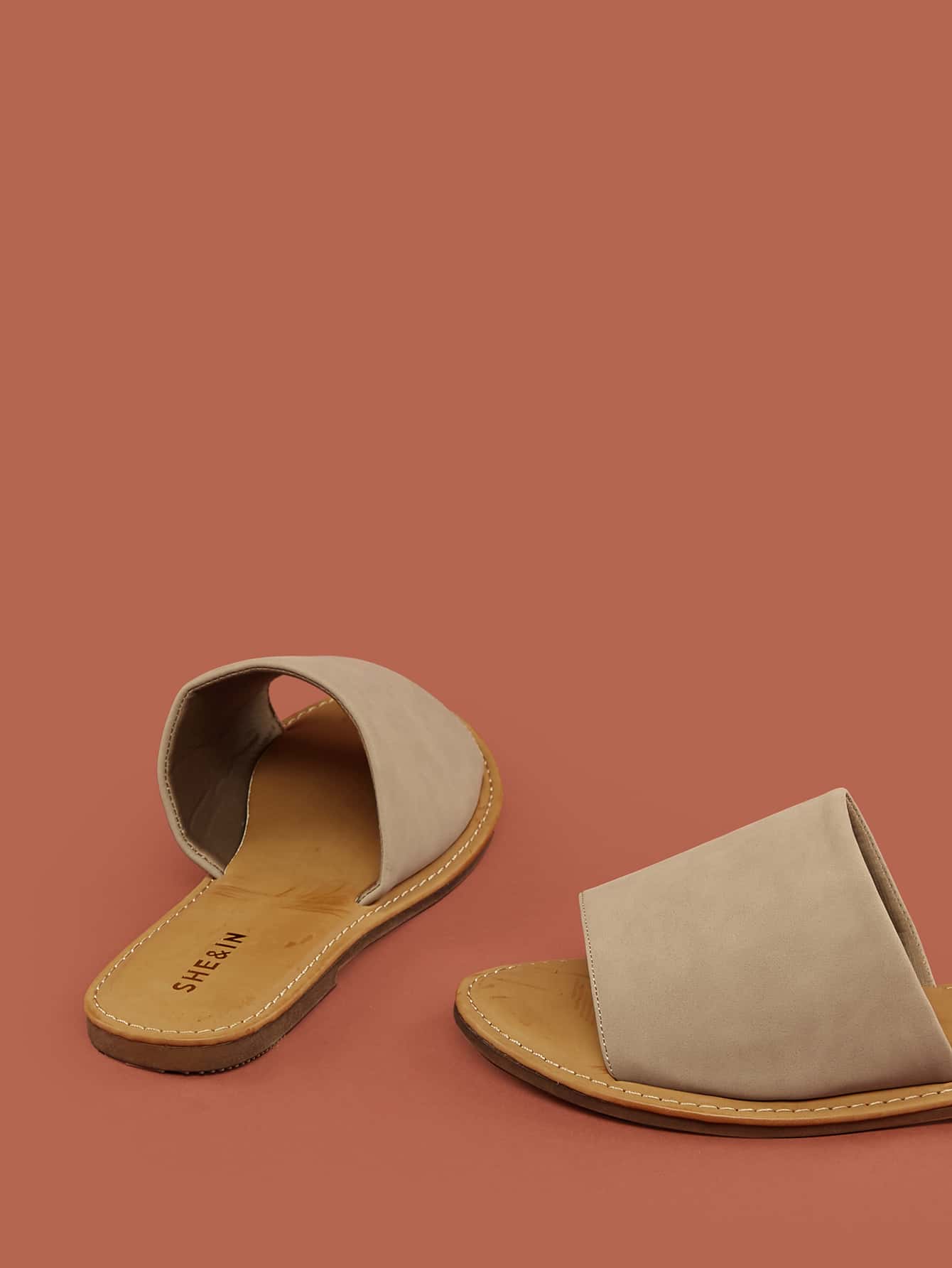 Wide Nubuck Single Band Slide Sandal NUDE Spring Shoes Spring Break Easter Vacation Shoes Casual Shoes Beach Shoes Mother's Day Present Valentine's Day