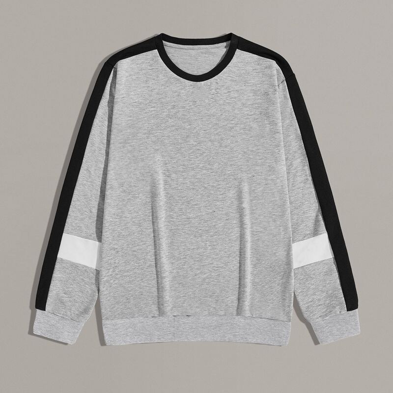

Guys Contrast Panel Space Dye Sweatshirt, Grey