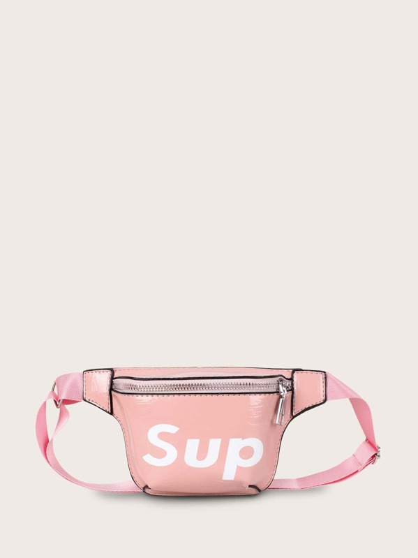 

Girls Letter Graphic Fanny Pack, Pink