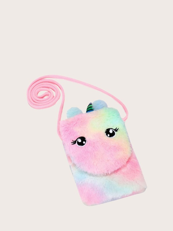 

Girls Fluffy Unicorn Design Crossbody Bag, Multicolor