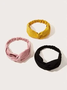 3pcs Simple Headband - Multicolor - View 1