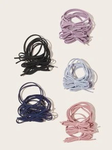 20入組蝴蝶結裝飾髮繩 - 彩色 - 查看 2