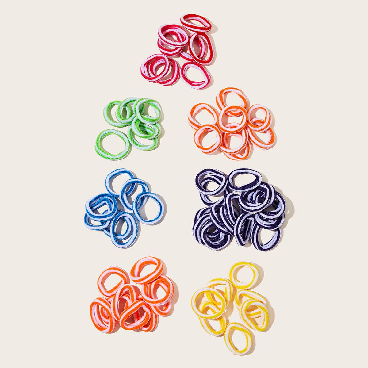 

100pcs Colorful Hair Tie, Multicolor