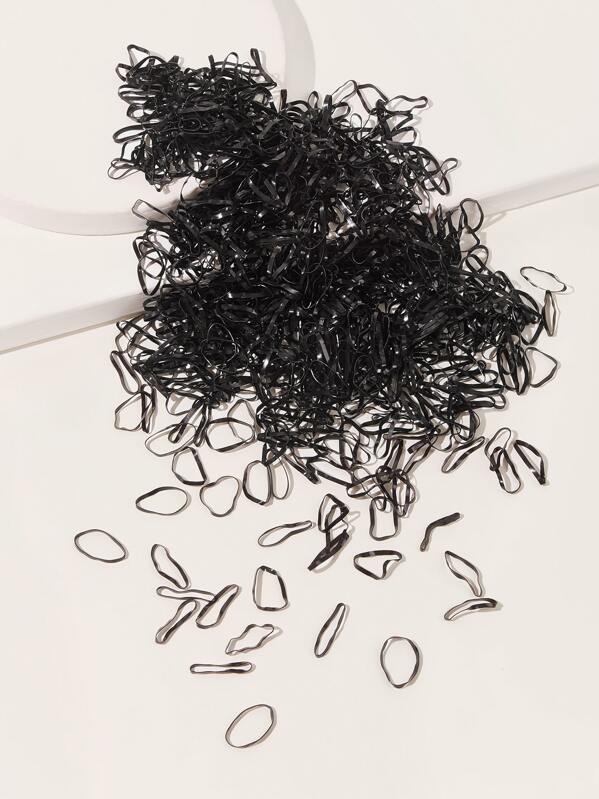 

500pcs Simple Hair Tie, Black