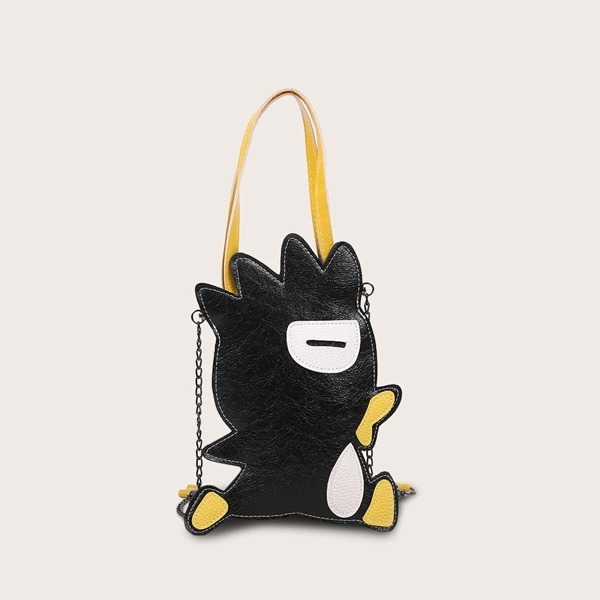

Girls Cartoon Design Crossbody Bag, Black
