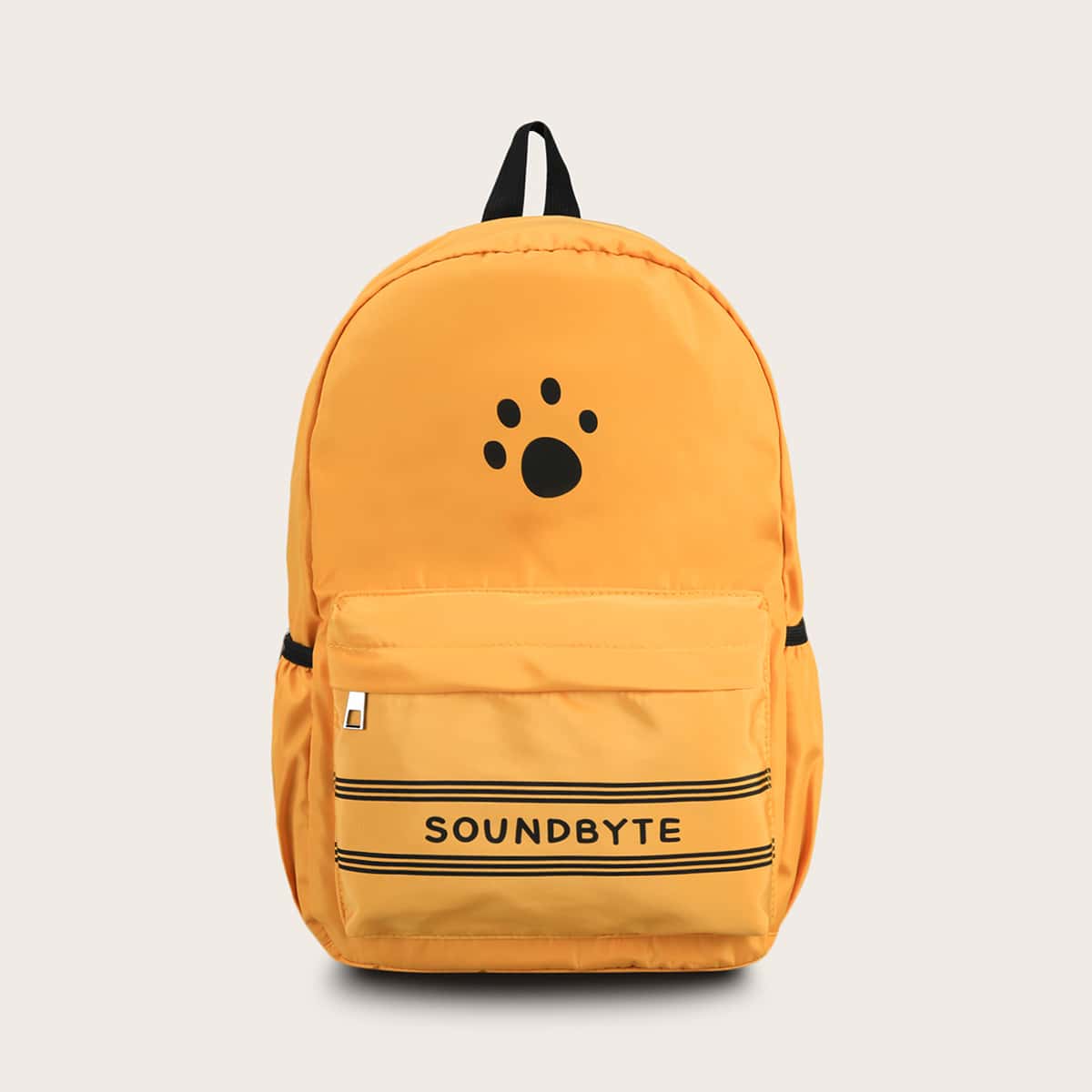 

Letter Graphic Pocket Front Backpack, Yellow