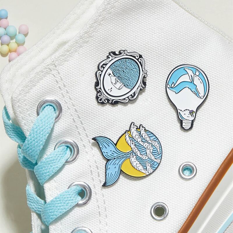 

3pcs Fish Design Brooch, Multicolor