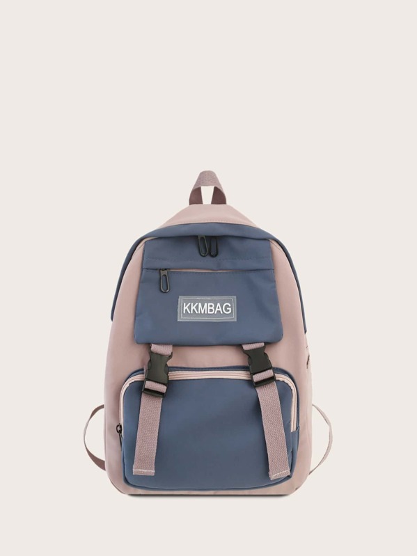 

Two Tone Pocket Front Backpack, Multicolor